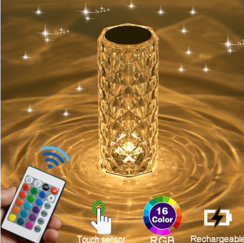 Sparkling Crystal Diamond Table Lamp - Illuminate Your Space with Creative Elegance!"