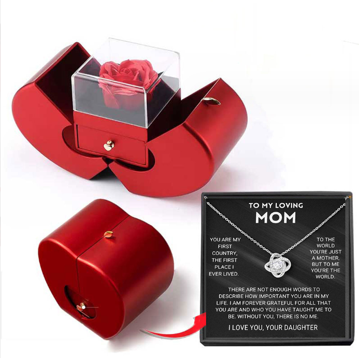 Fashion Jewelry Box Valentine's Day Gifts With Artificial Flower Rose...