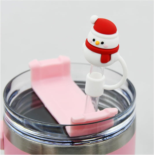 Straw Cover Rubber Accessories Christmas Gift 6 Packs