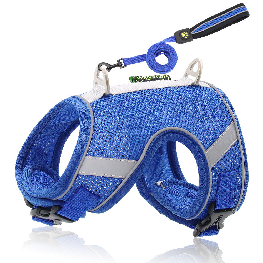 Mesh Breathable Dog Breast Strap Reflective Rope Pet Products..