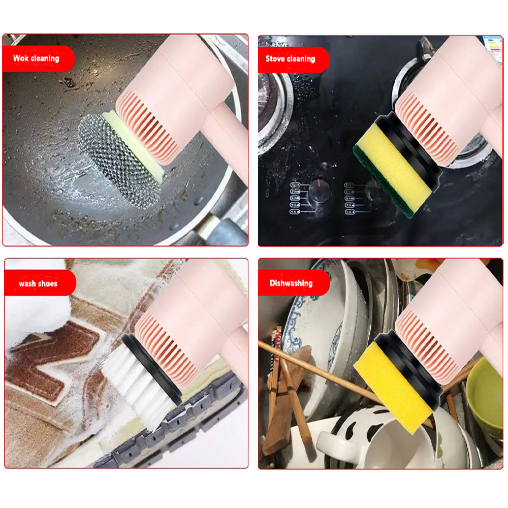 Electric Cleaning Brush Multifunctional Scouring Pad..